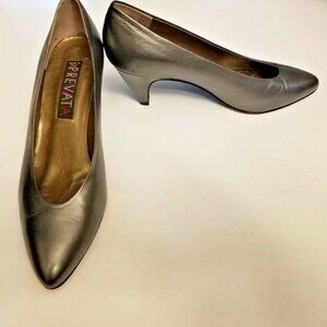 Prevata Mid-heel Pumps Gunmetal w/Leather Soles Women's Size 7 AA